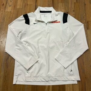 Nike Clemson Tigers White 1/4 Zip Pullover Wind Jacket – Men’s Large CW3428-126